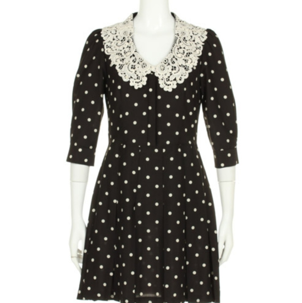 Snidel Japanese vintage dress In black & white polka dots